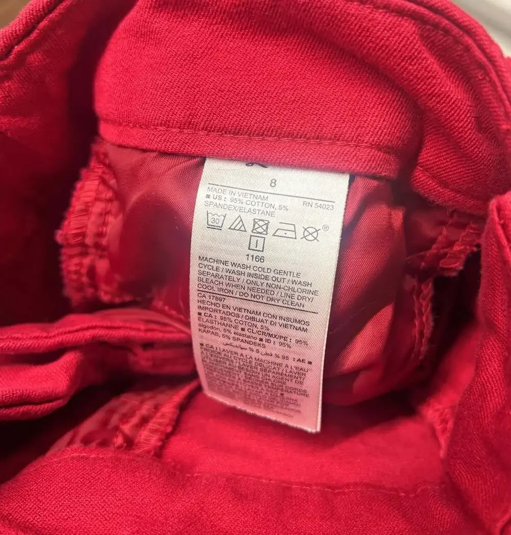 Old Navy Pixie Ankle Pants in Red